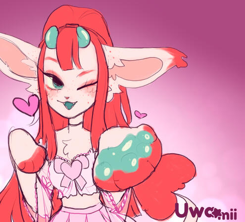 Bust Up Sketch + Flat Colour